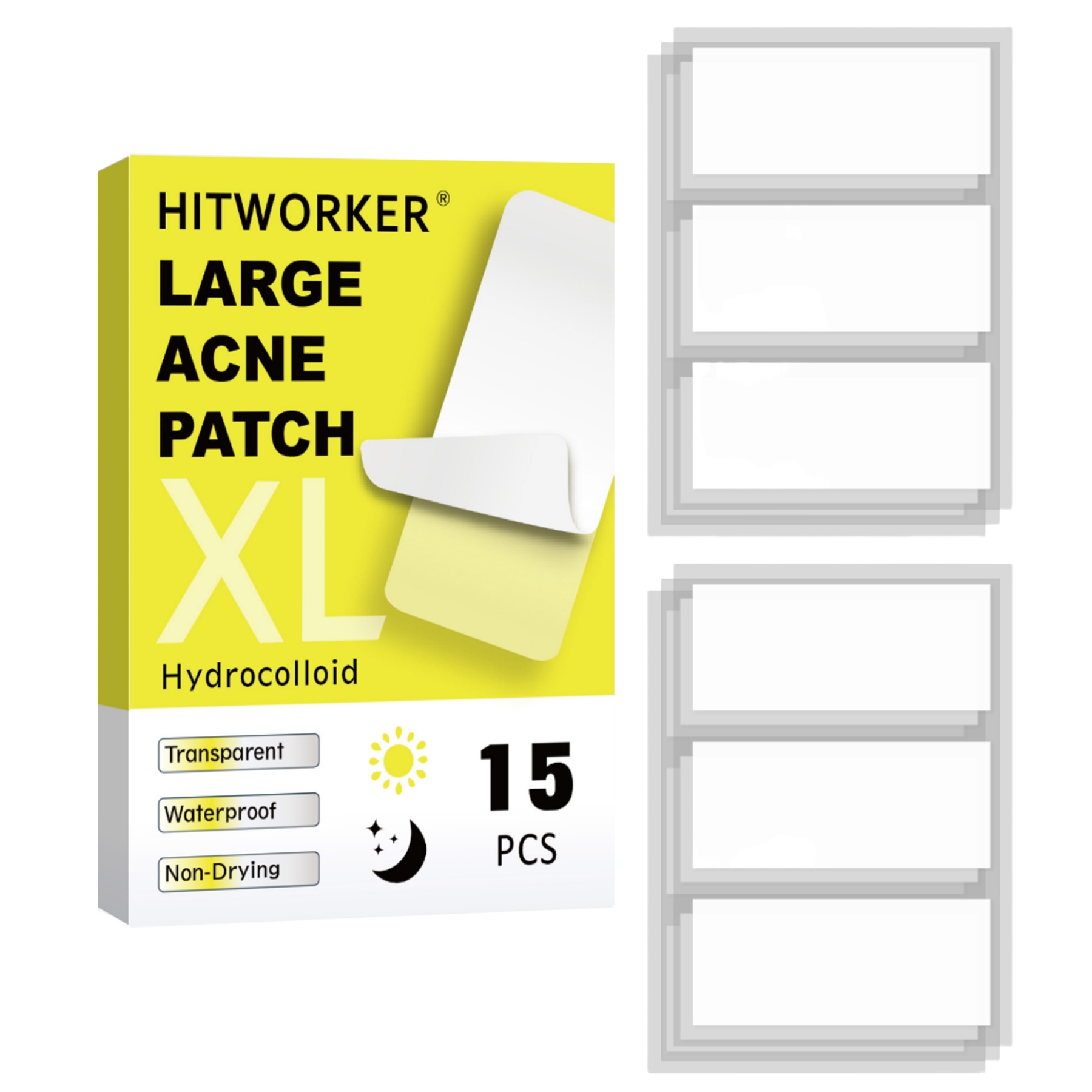 Body Oil - 15 large-sized, long acne patches Can