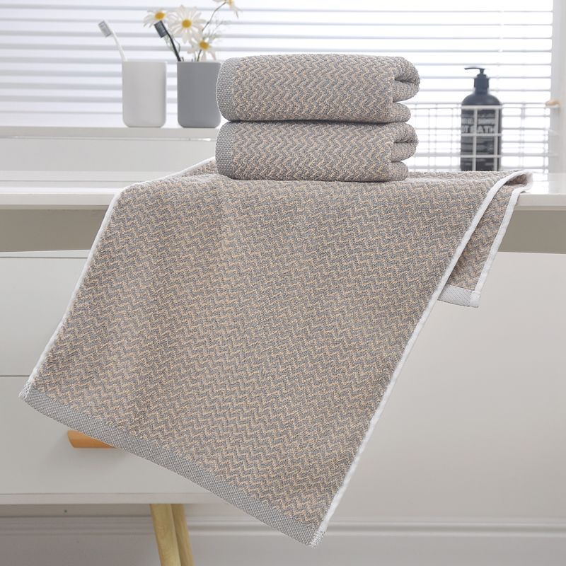 Spa Towel - 3-Piece Herringbone Cotton Towel Set, Ultra