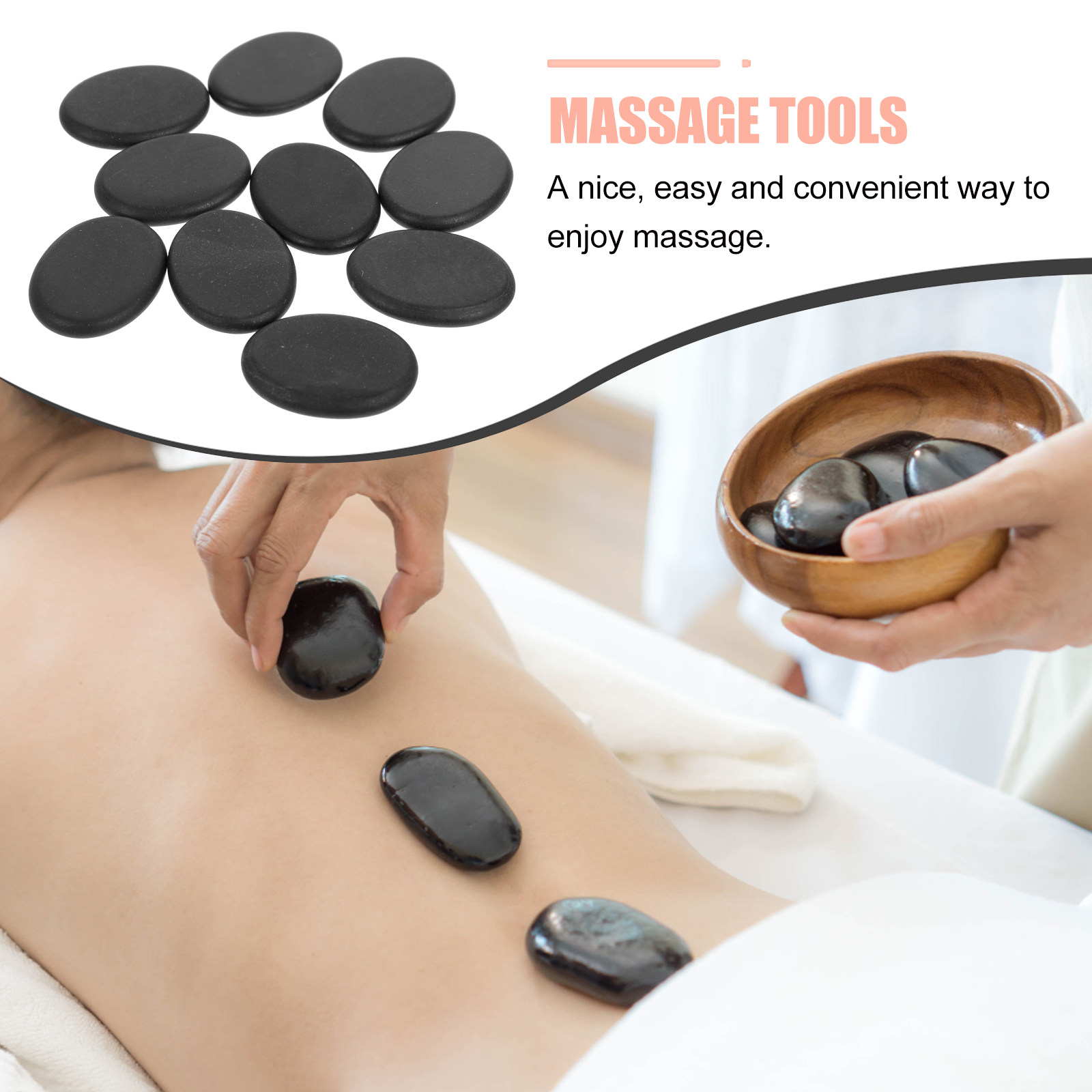 10Pcs Volcanic Hot Stones Natu - đánh giá và giá Foot Spa